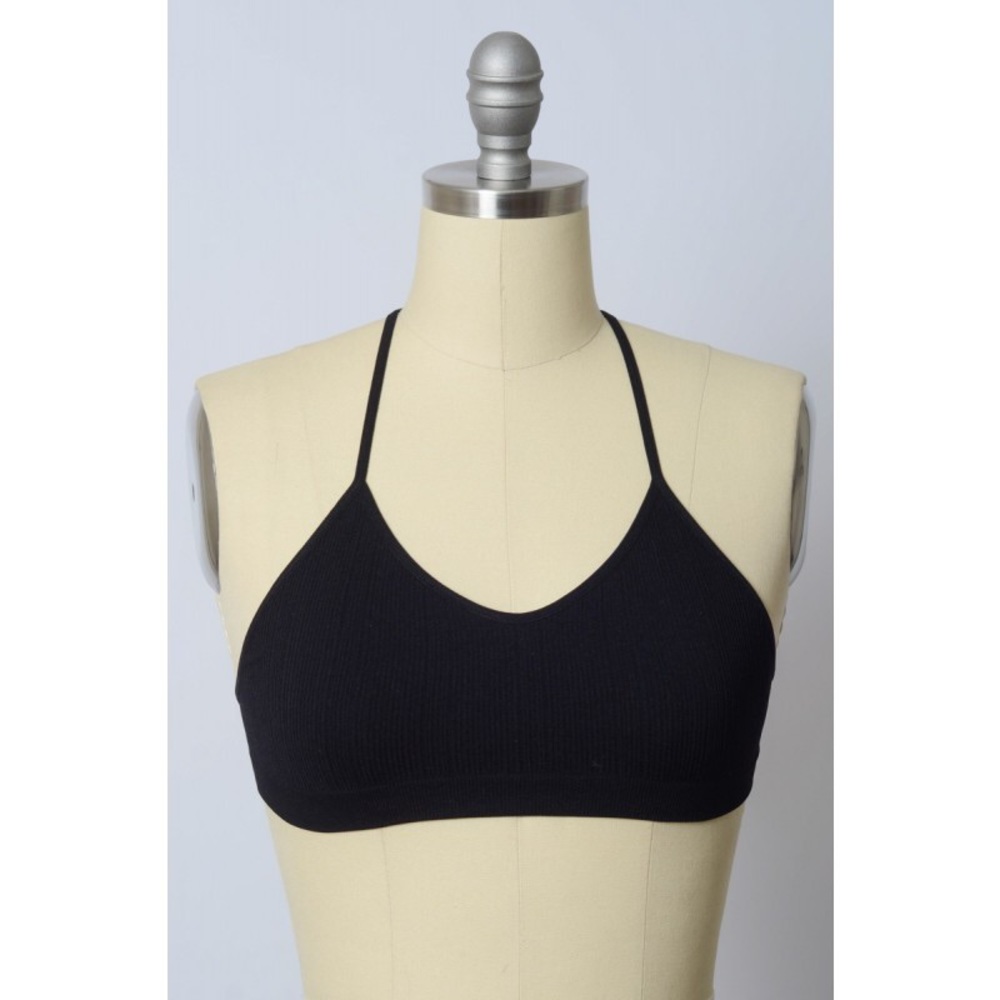 LAST ONE! • Black Embroidered Mesh Tattoo Bralette - Picture 5 of 8